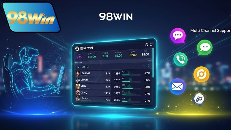 Nền tảng cá cược Esports hỗ trợ đa kênh 98win tiện lợi! 5 Ưu điểm khi sử dụng nền tảng cá cược Esports hỗ trợ đa kênh 98Win